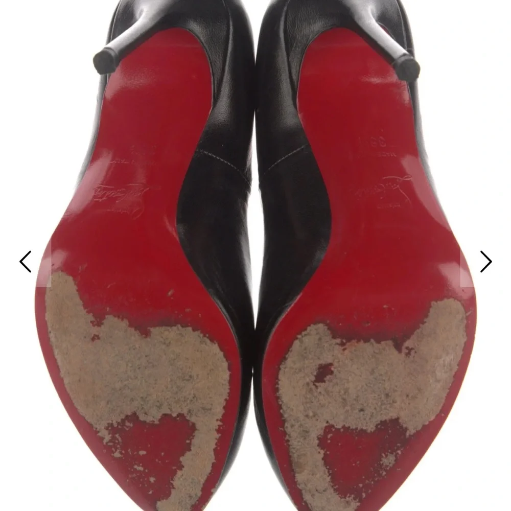 Christian Louboutin Black Leather Heels - Picture 4 of 4